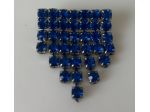 Spilla strass azzurri bigiotteria vintage