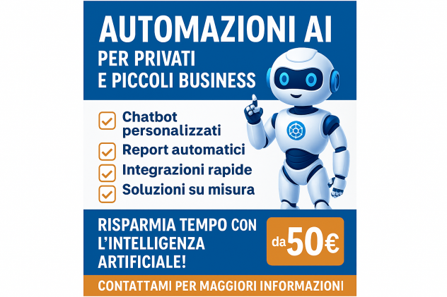 🚀 Automazioni AI per Privati e Piccoli Business⚡