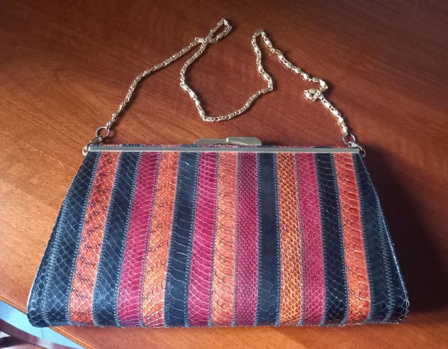 Borsa vintage pitonata anni '70 - Foto 4