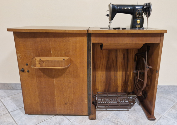 MACCHINA DA CUCIRE A PEDALE VINTAGE SINGER - Foto 2