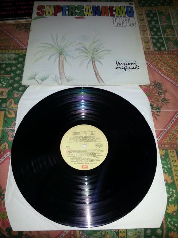 1 VINILE COME NUOVO,MOLTO RARO,COMPLETO,33 GIRI:"SEPERSANREMO 1985"VERSIONI ORIG - Foto 2