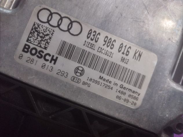CENTRALINA MOTORE AUDI A4 2.0 TDI BOSCH 0 281 013 293, 0281013293, 03G 906 016 K - Foto 6