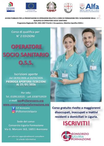 CORSO OSS GRATUITO IN LIGURIA – ISCRIZIONI APERTE - Foto 2