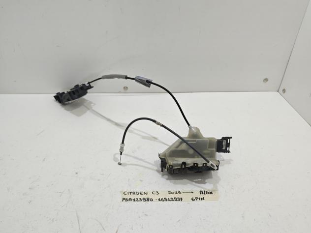 SERRATURA ANTERIORE DESTRA CITROEN C3 Serie 16942937 (16)