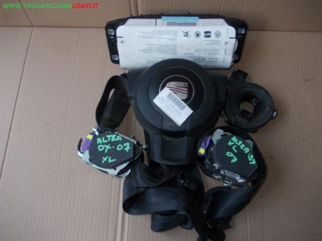 DISPOSITIVO AIRBAG LATO GUIDA AIR VOLANTE + AIR PASS NERO IN PLASTICA SP UNICA + 2 CINTURE + SPIRALATO SEAT ALTEA (5P) XL  Carrozzeria  Sicurezza  Air