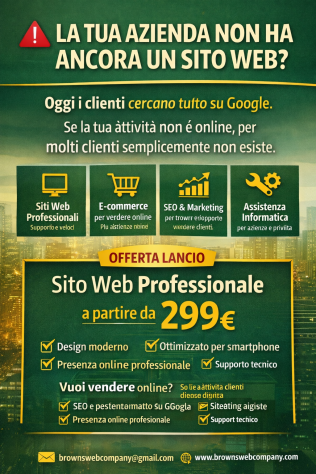 LA TUA AZIENDA NON HA ANCORA UN SITO WEB?