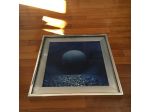 QUADRO GIAN CARLO BAGLINI 1970 PIANETA BLU OLIO SU TELA IN OTTIMO STATO
