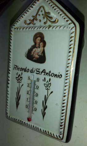 MODERNARIATO , QUADRETTO IN CERAMICA CON TERMOMETRO E DECORI IN ORO ZECCHINO - Foto 7