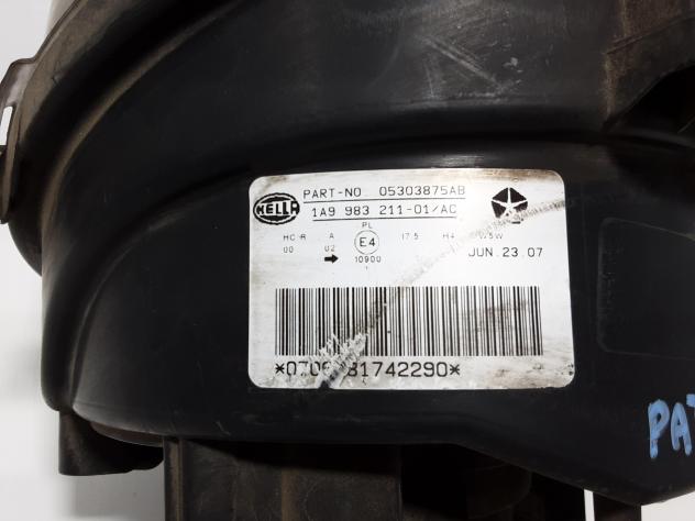 FARO ANTERIORE SINISTRO JEEP Patriot 1° Serie 05303875AB (07) - Foto 3