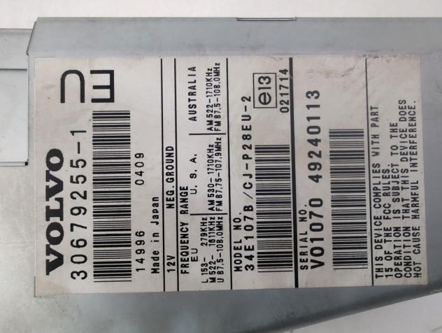 30679255 CENTRALINA AMPLIFICATORE ANTENNA VOLVO XC90 2.4 D 4X4 120KW AUT 5P (2005) RICAMBIO USATO - Foto 4