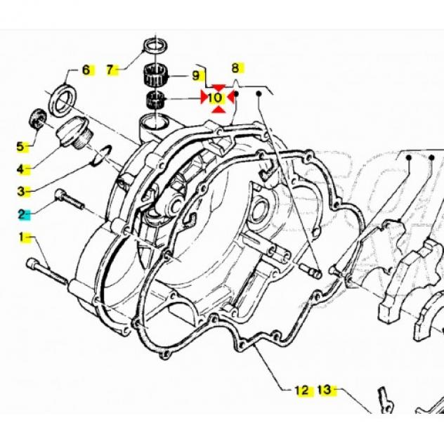 Astuccio rulli albero miscelatore Gilera TG2 TG3 RC - Foto 3