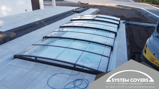 Tettoie e Coperture per Piscine, Copertura telescopica per Piscina 4,2x8,5x0,6m - Foto 7