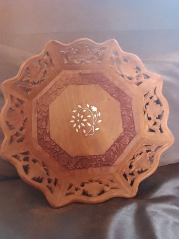 Vassoio Legno Artigianale Vintage Italy
