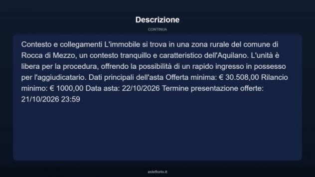 Immobile in asta di 110 m² in vendita a Rocca di Mezzo - Foto 9
