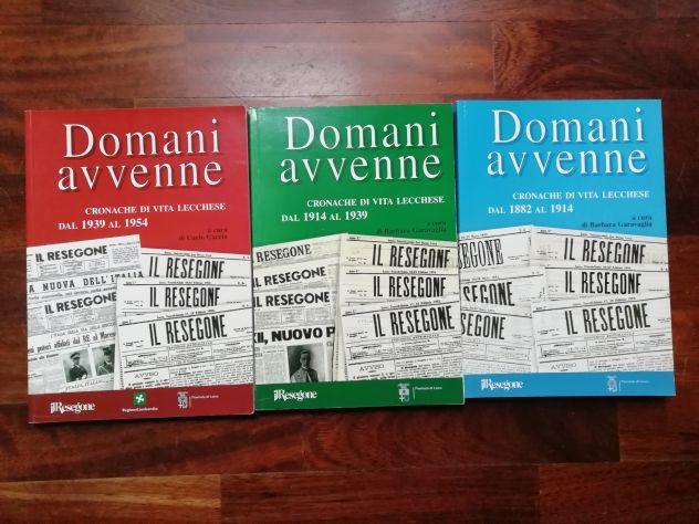 "DOMANI AVVENNE" - n. 3 volumi - Cronache della vita Lecchese dal 1882 al 1954 - Foto 3