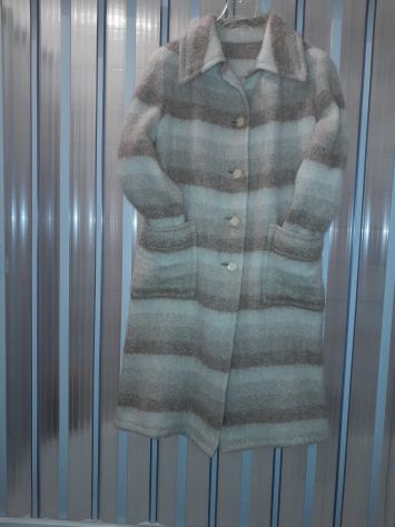 Completo Tailleur Donna Vintage originale anni 60 Cappotto e Gonna Lana Mohair - Foto 4
