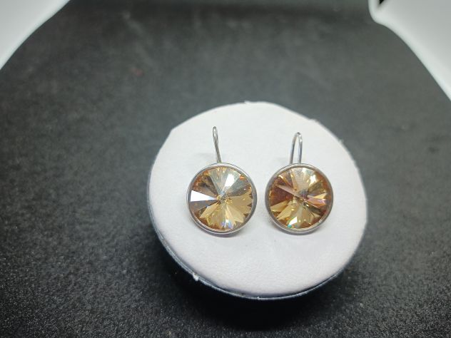 Orecchini ak344, Argento 925 rodiato, Zirconia cubica