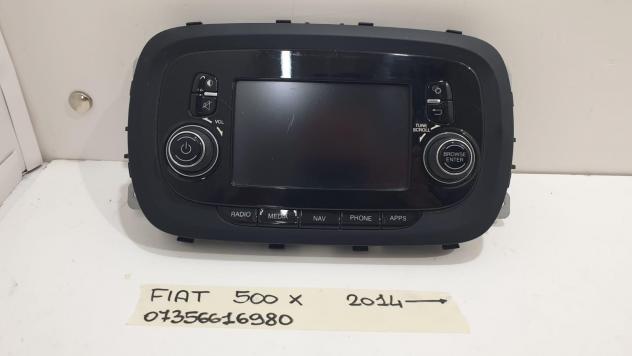 FRONTALINO AUTORADIO FIAT 500 X Serie 07356616980 Diesel 1.3 (15)