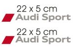 adesivi audi sport rosso e argento come in foto 2 elementi