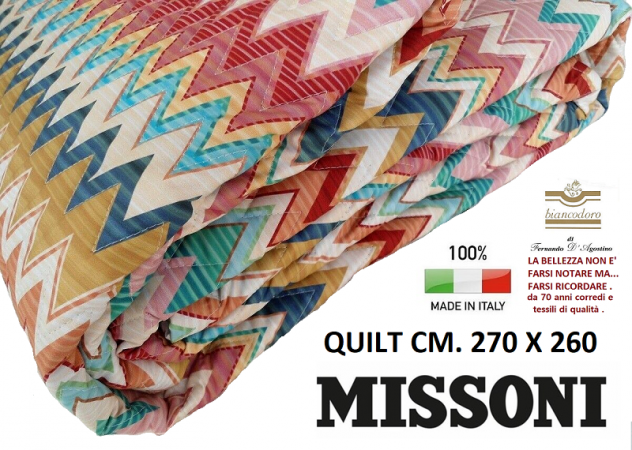 Trapunta leggera coperta quilt copriletto MISSONI  matrimoniale - Foto 2
