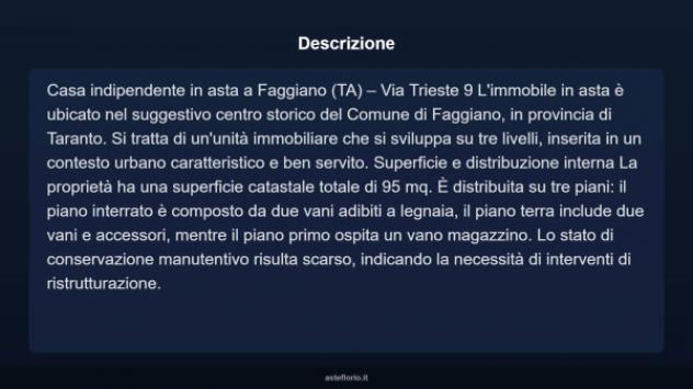 Immobile in asta di 95 m² in vendita a Faggiano - Foto 3