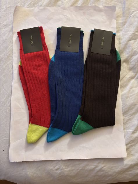 3 PAIA DI CALZE NUOVE LEGGERE DA UOMO FIRMATE ORIGINALI”PAUL SMITH”MADE IN ITALY - Foto 3