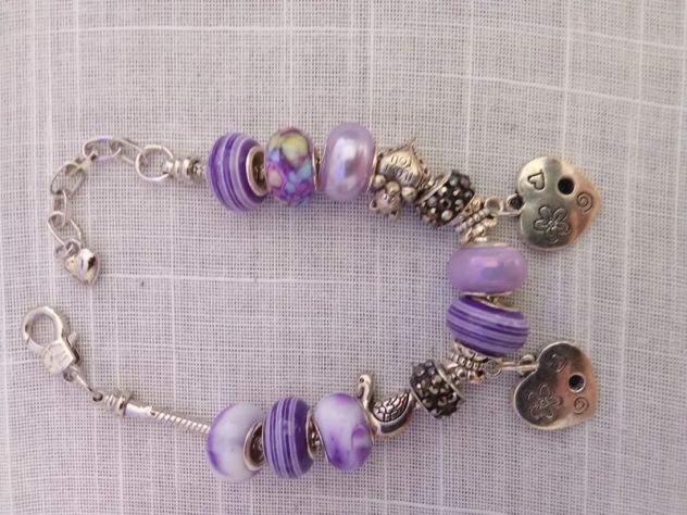 Bracciale in acciaio stile Pandora - Foto 3
