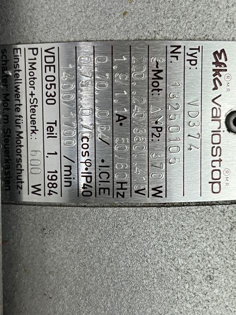 Motore EFKA Variostop VD 374 - Foto 8