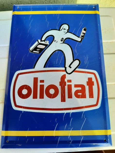 OLIO FIAT TARGA IN RILIEVO - Foto 2