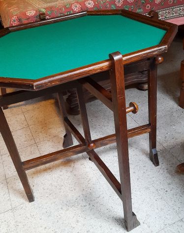 tavolino inglese da gioco revertable pieghevole 72x62x62 - Foto 7