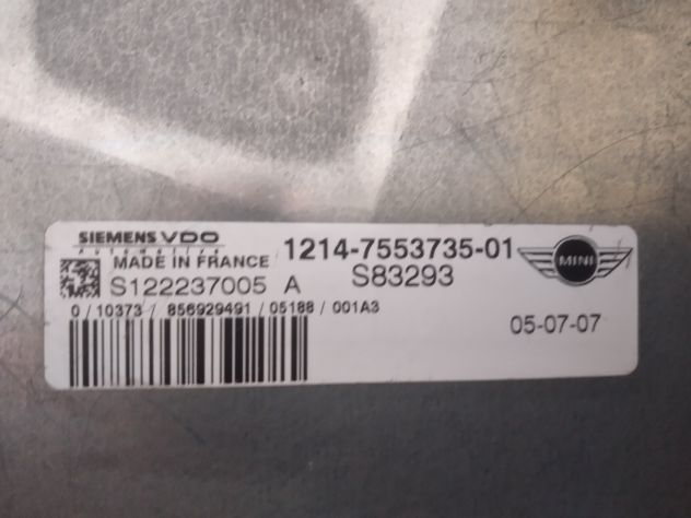 ECU Siemens/VDO S122237005A S83293 12147553735 7553735 ECU VDO 1214-7553735-0 1 - Foto 2