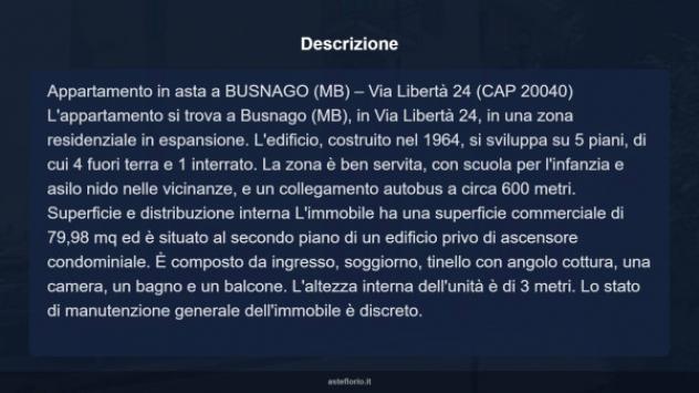 Immobile in asta di 79 m², box auto in vendita a Busnago - Foto 17