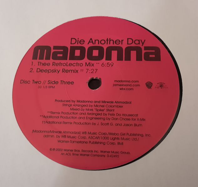 MADONNA, Die Another Day,  2x12" LP Vinile, Stati Uniti 2002. - Foto 2