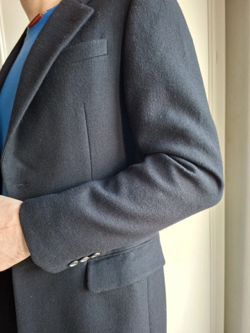 Cappotto Prada uomo in lana nero 48 - Foto 5