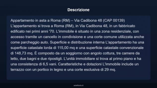 Immobile in asta di 115 m² con più di 5 locali in vendita a Roma - Foto 4