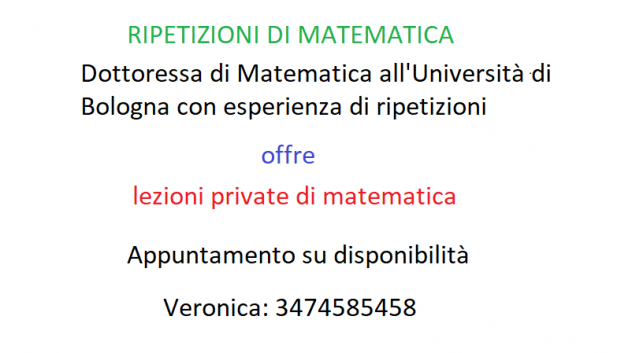 RIPETIZIONI DI MATEMATICA