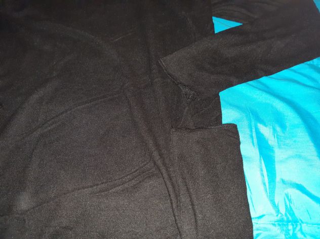 Maglia Gotic/Punk collo alto irregolare nera Tg S - NUOVA - Foto 3