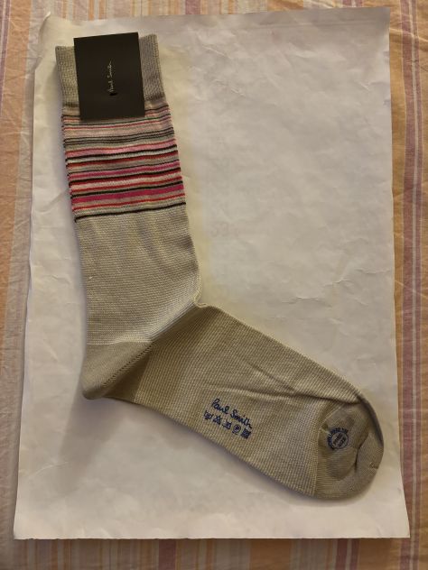 CALZE NUOVE CON CARTELLINO DA UOMO FIRMATE ORIGINALI PAUL SMITH,MADE IN ITALY - Foto 4