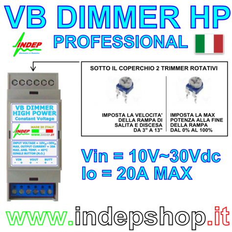 Dimmer Led a pulsante 20A professionale Made in Italy - Foto 3