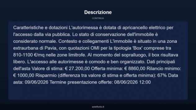 Immobile in asta di 28 m² in vendita a Pavia - Foto 7