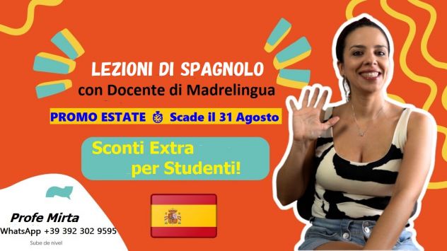 SPAGNOLO 📢 📚💻SCONTI SPECIALI PER STUDENTI- ✨PROMO ESTATE fino al 31 agosto.