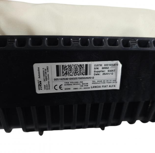 AIRBAG PASSEGGERO FIAT Panda 3° Serie 00519253010 (12) - Foto 7
