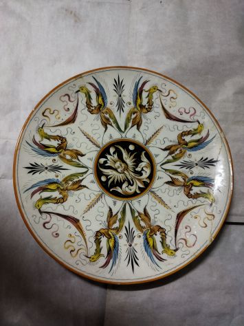 Piatto ceramica con disegni raffaelleschi - grottesche - Foto 10