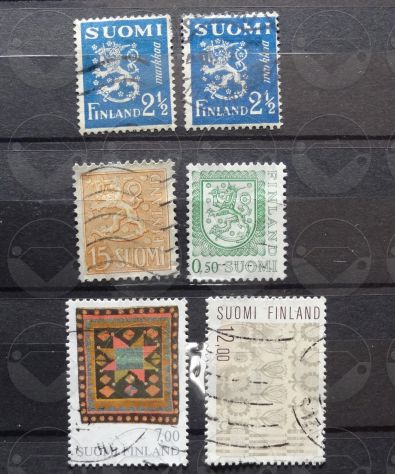 FINLANDIA 1889-1985 Lotto di 34 francobolli - Foto 4
