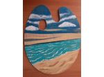 Tavolozza dipinta a tema marino
