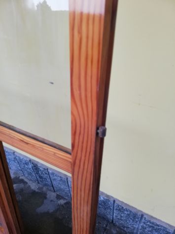 1 PORTA PER MURO PERIMETRALE EDIFICIO A DUE ANTE IN LEGNO LARICE CHIARO - Foto 4