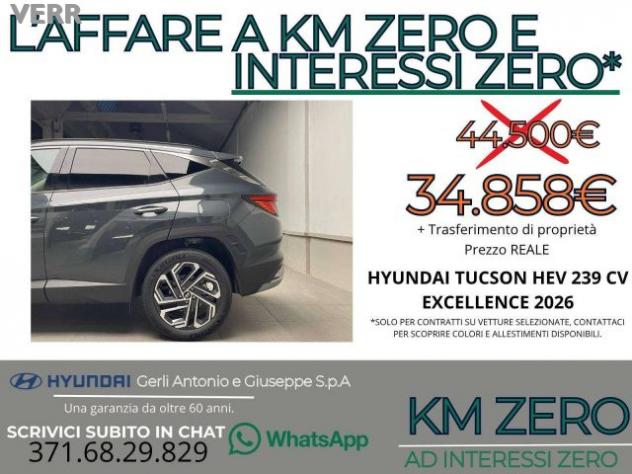 HYUNDAI Tucson 1.6 hev Exellence 2wd auto-KM ZERO PREZZO REALE, S rif. 23886258 - Foto 5