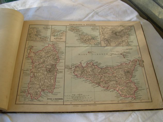 Libri antichi - Atlante scolastico per la geografia politica e fisica 1892 - Foto 4
