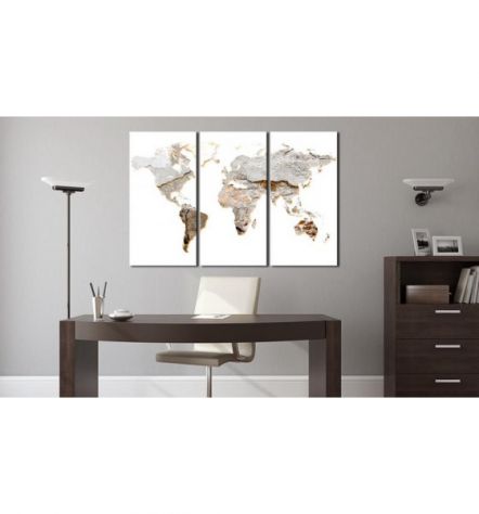 Quadro Di Sughero Globo Cm.60x40 O 120x80 In 3 Parti Arredalacasa - Foto 2