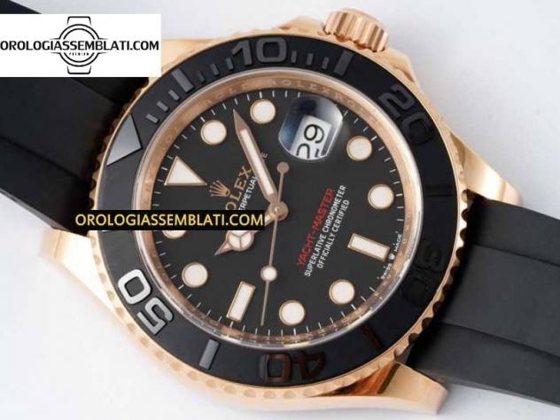 Rolex Replica YACHT-MASTER 126655 LUNETTA IN CERAMICA NERA BEST EDITION 1:1 SU CINTURINO OYSTERFLEX 3235 - Foto 3